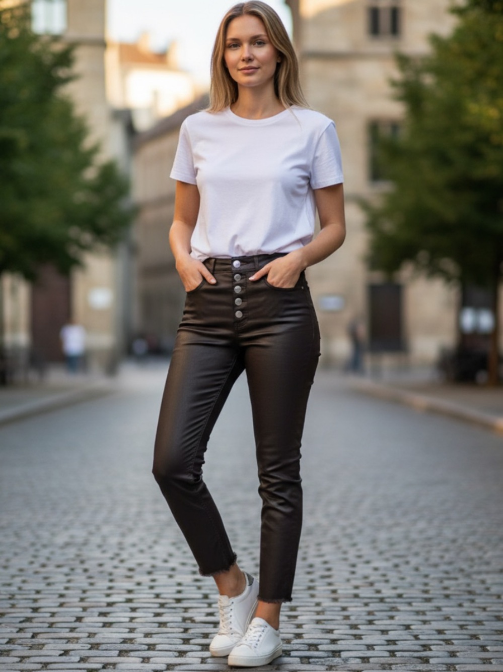 Zara Black Button-Fly Raw-Hem Pants The Dreed Flare